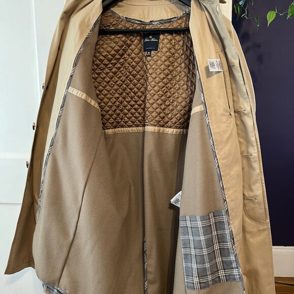 Brooks Brothers Tan Single Breasted Trench Coat - Men's - Size 38 - Picture 3 of 6